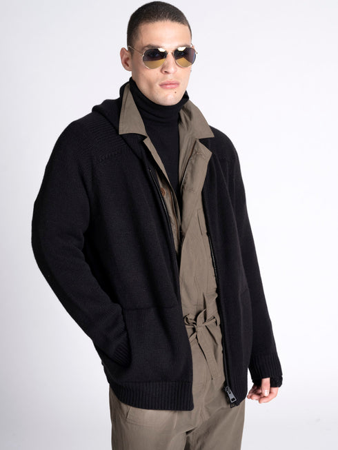 Black Cashmere Hoodie